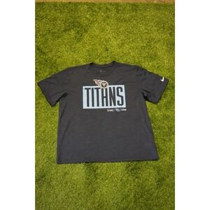 Nike Shirt Mens Large‎ Black Logo NFL Tennessee Titans Football Dri-Fit Pullover